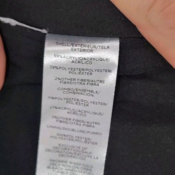 LOFT Black Boucle Double Pocket Lined Tweed A-Line Mini Skirt SIZE 6 - Picture 10 of 11